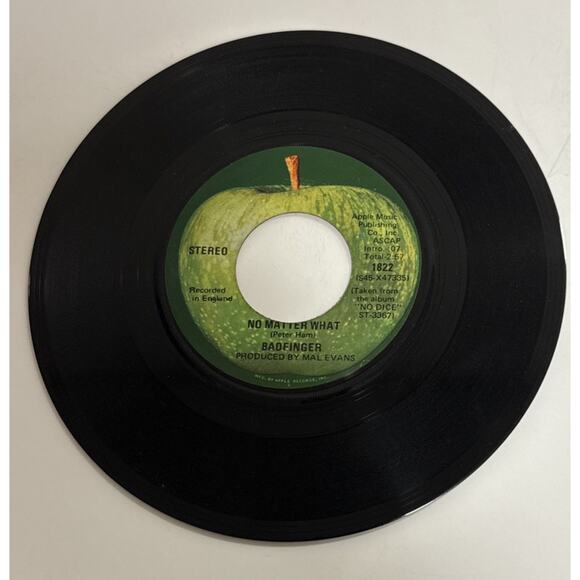 Badfinger No Matter What Carry On Till Tomorrow 7" 45 Record Vinyl Apple 1822 - Picture 3 of 3